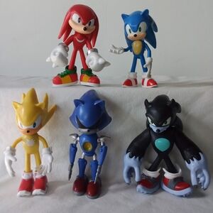 Sonic The Hedgehog Action Figures Toys Bundle Movie & Video Game Characters